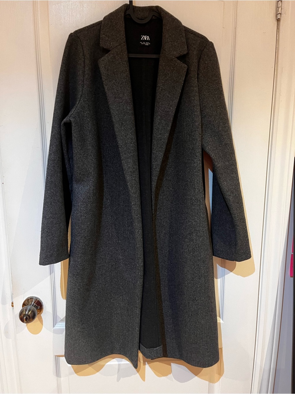 Zara Dark Gray Long Tailored Coat